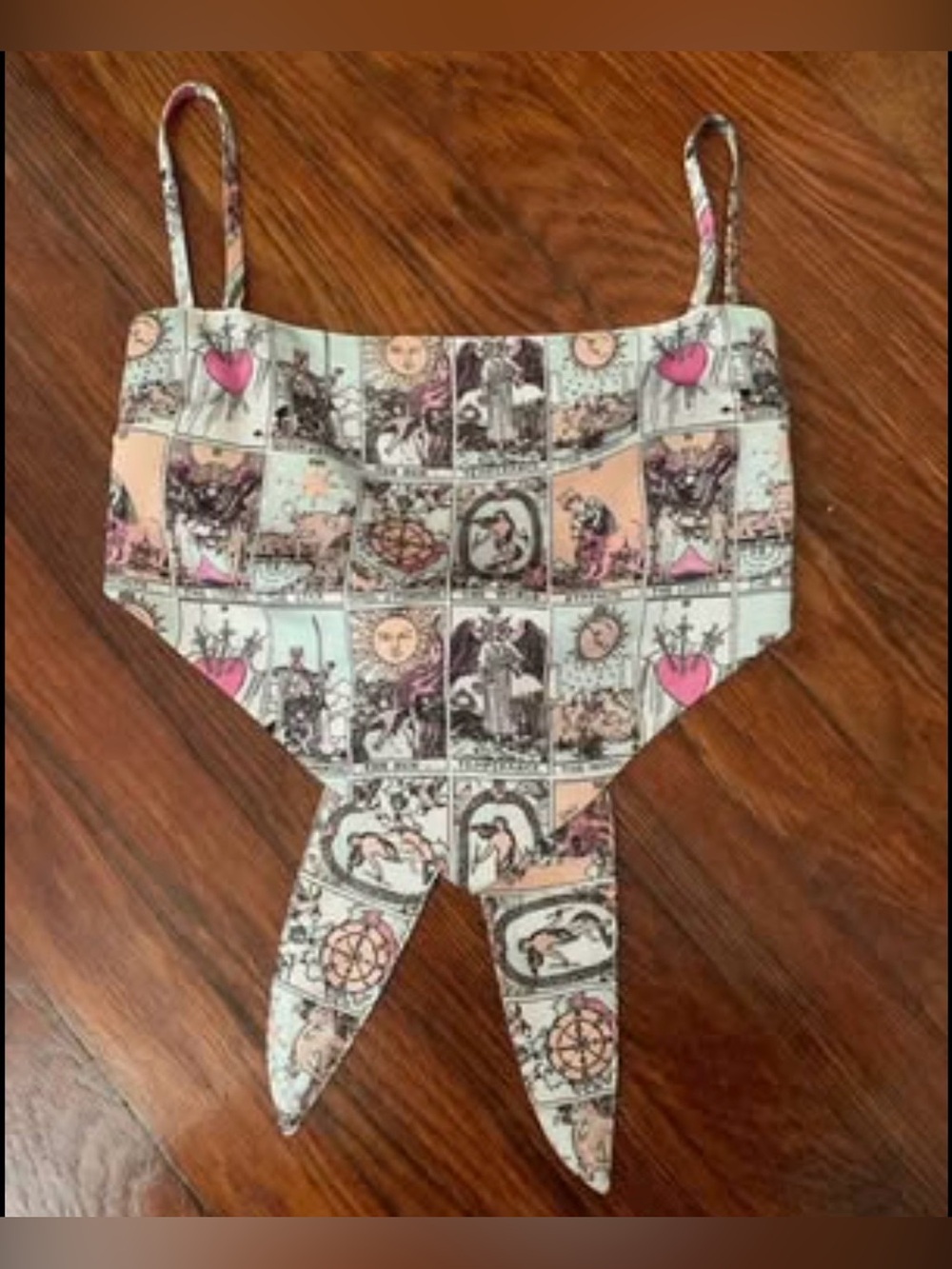 nwot tarot card silky scarf top